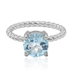 Bague en argent et Topaze bleu ciel