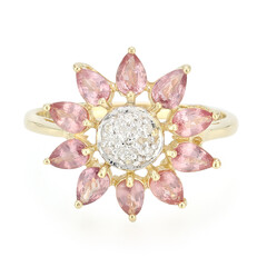 Bague en or et Saphir Padparadscha non chauffé (AMAYANI)