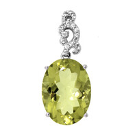 Pendentif en argent et Quartz de l'Ouro Verde
