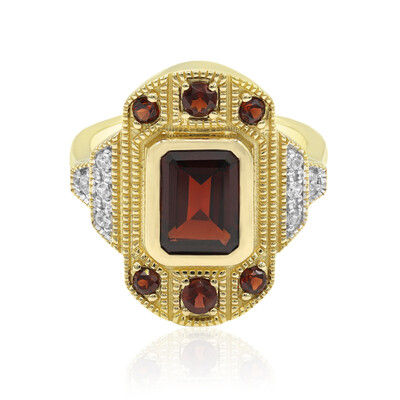 Bague en argent et Grenat du Mozambique