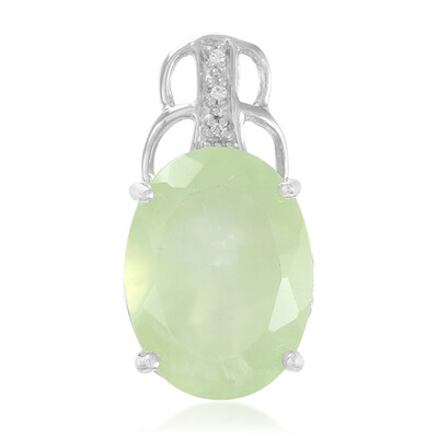 Pendentif en argent et Préhnite