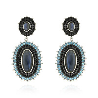 Boucles d'oreilles en argent et Labradorite (Dallas Prince Designs)