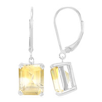 Boucles d'oreilles en argent et Citrine multicolore