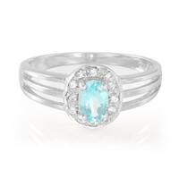 Bague en argent et Apatite bleue
