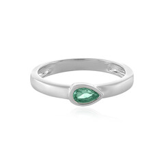 Bague en argent et Emeraude de Colombie