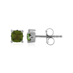 Boucles d'oreilles en argent et Tourmaline néon du Nigeria