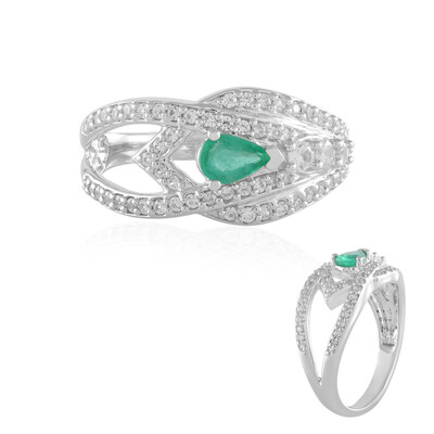 Bague en argent et Emeraude de Russie (de Melo)