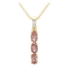 Collier en or et Saphir Padparadscha non chauffé (AMAYANI)