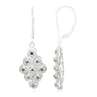 Boucles d'oreilles en argent et Diamant fantaisie