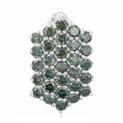 Pendentif en argent et Diamant fantaisie