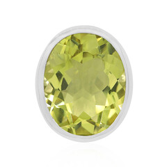 Pendentif en argent et Citrine jaune citron