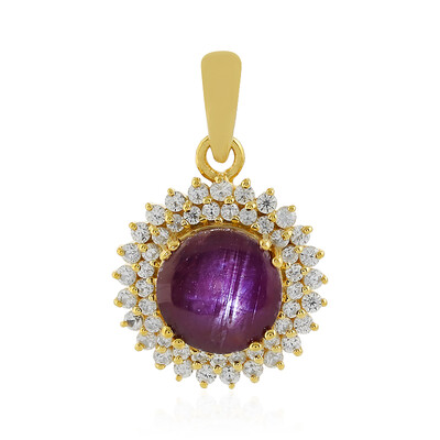 Pendentif en argent et Rubis étoilé de Channapatna