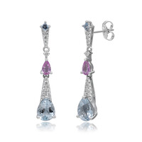 Boucles d'oreilles en or et Aigue-Marine du Brésil AAA (CIRARI)
