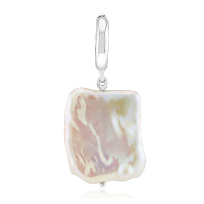 Pendentif en argent et Perle blanche de culture d'eau douce (TPC)