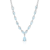 Collier en argent et Topaze bleu ciel