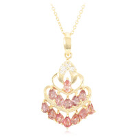 Collier en or et Saphir Padparadscha non chauffé (AMAYANI)