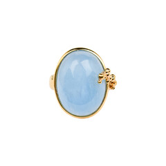 Bague en argent et Aigue-marine