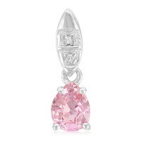 Pendentif en argent et Saphir Padparadscha