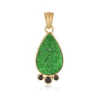 Pendentif en argent et Uvarovite (Bali Barong)