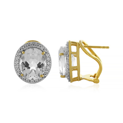 Boucles d'oreilles en argent et Topaze blanche