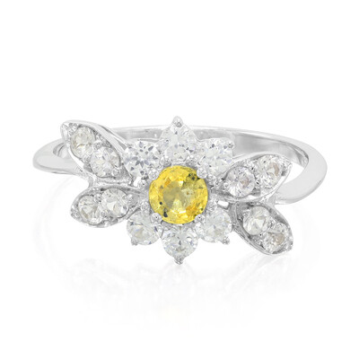 Bague en argent et Saphir jaune