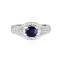 Bague en argent et Spinelle bleu roi