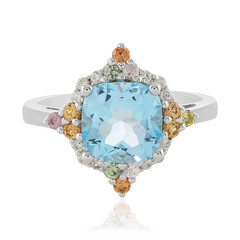 Bague en argent et Topaze bleu ciel
