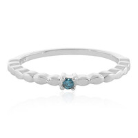 Bague en argent et Diamant bleu I3