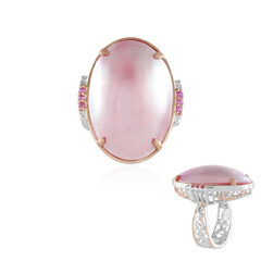 Bague en argent et Perle de Mabé rose (Gems en Vogue)