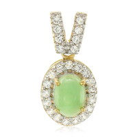 Pendentif en argent et Chrysoprase impériale