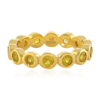 Bague en argent et Saphir jaune de Madagascar