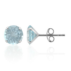 Boucles d'oreilles en argent et Topaze bleu ciel