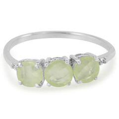 Bague en argent et Préhnite