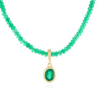 Collier en argent et Onyx vert
