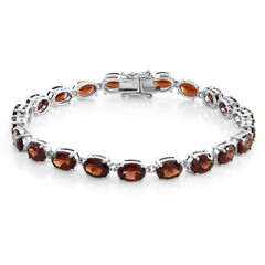 Bracelet en argent et Grenat du Mozambique