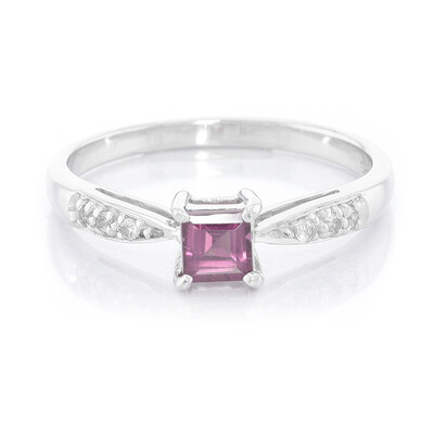 Bague en argent et Rhodolite du Rajasthan
