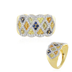 Bague en argent et Saphir orange
