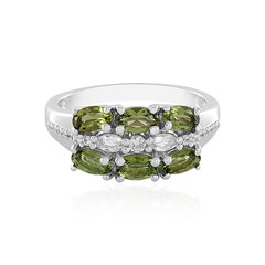 Bague en argent et Moldavite
