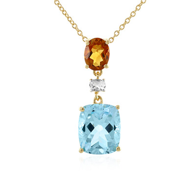 Collier en argent et Topaze bleu ciel