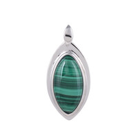 Pendentif en argent et Malachite