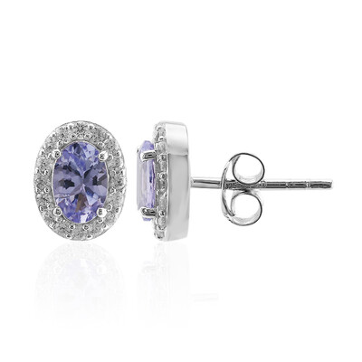 Boucles d'oreilles en argent et Tanzanite