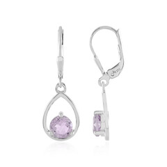 Boucles d'oreilles en argent et Améthyste Rose de France