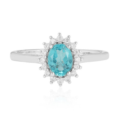 Bague en argent et Apatite bleue