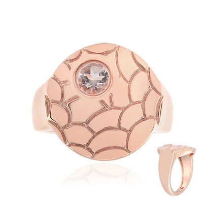 Bague en argent et Morganite de Madagascar (MONOSONO COLLECTION)