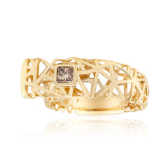 Bague en or et Diamant champagne I2 (Ornaments by de Melo)