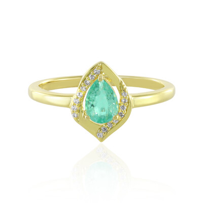Bague en argent et Emeraude de Russie