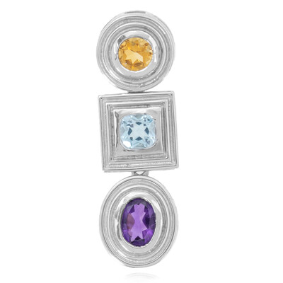 Pendentif en argent et Améthyste de Zambie (MONOSONO COLLECTION)