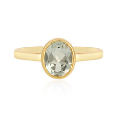 Bague en argent et Améthyste verte