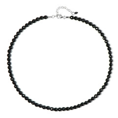 Collier en argent et Spinelle noir