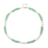 Collier en argent et Aventurine verte (Riya)